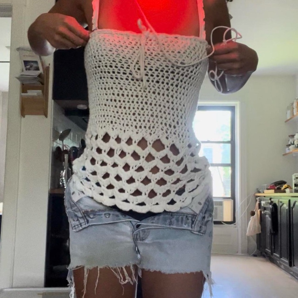 White Crochet Skirt - Picture 4 of 6